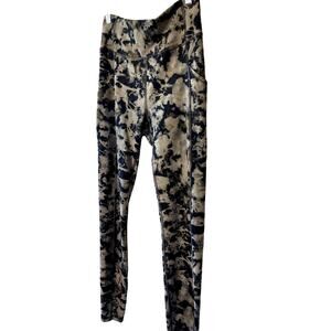 Lululemon Align Tie Dye Black Gray High Rise Ankle Legging Side Pocket Sz 6 Yoga